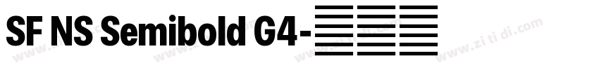 SF NS Semibold G4字体转换